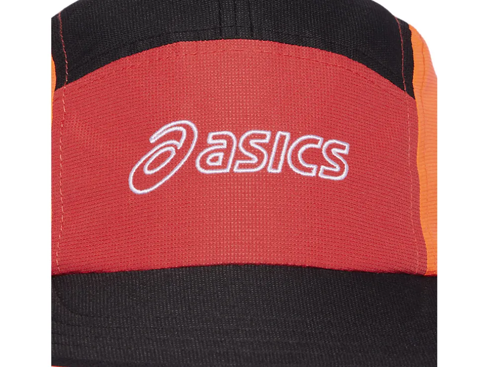 Hardlopen | Hoofddeksels>ASICS 5 PANEL CAP Sunrise Red/True Red/Perf Black