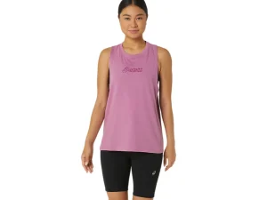 Shirts met korte mouwen | Tanktops>ASICS LOGO TANK Soft Berry