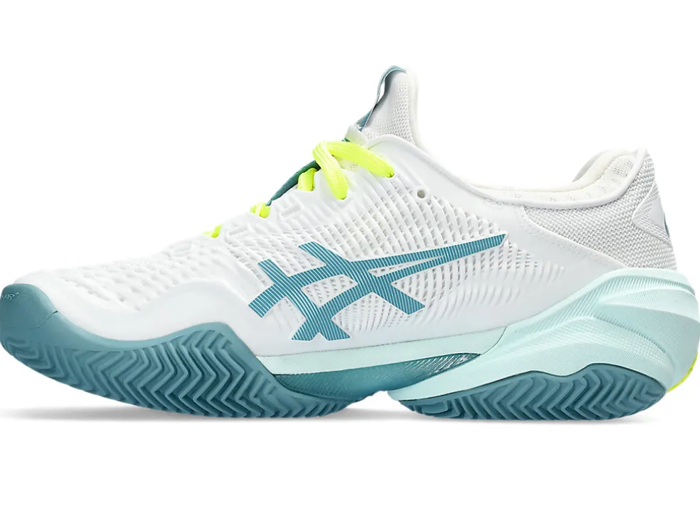 COURT FF™ | Tennisschoenen>ASICS COURT FF 3 CLAY White/Soothing Sea