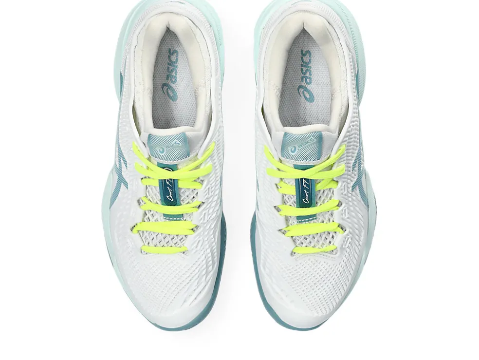 COURT FF™ | Tennisschoenen>ASICS COURT FF 3 CLAY White/Soothing Sea