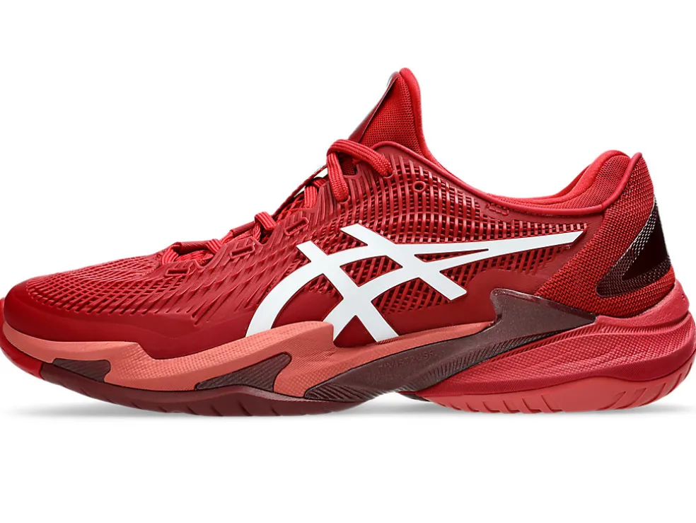 COURT FF™ | Tennisschoenen>ASICS COURT FF 3 NOVAK Cranberry/White