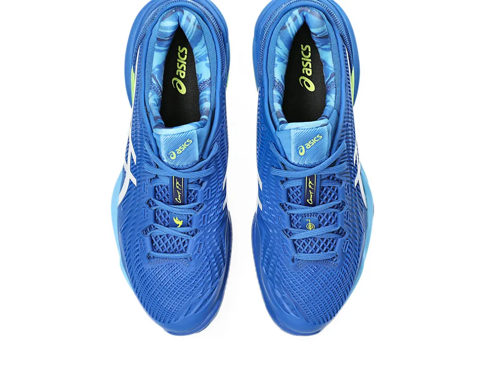 COURT FF™ | Tennisschoenen>ASICS COURT FF 3 NOVAK CLAY Tuna Blue/White