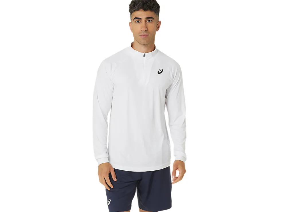 Kleding | Tennis>ASICS COURT LS ZIP TOP Brilliant White/Brilliant White