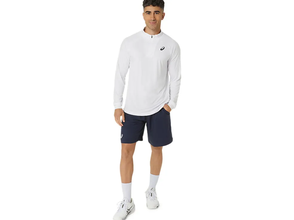 Kleding | Tennis>ASICS COURT LS ZIP TOP Brilliant White/Brilliant White