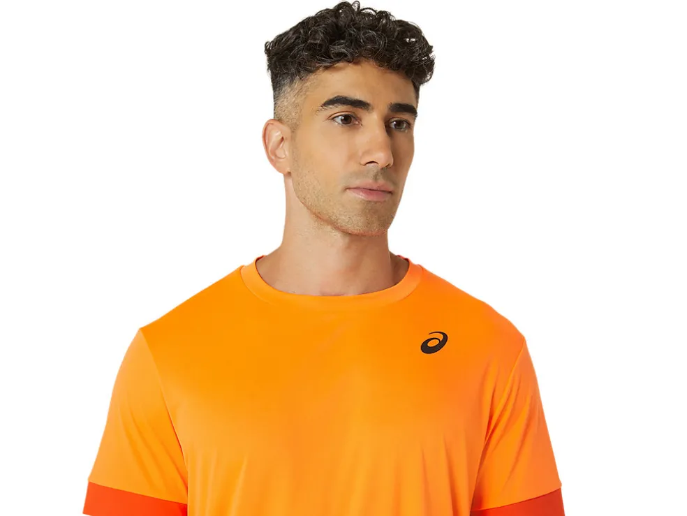 Kleding | Shirts met korte mouwen>ASICS COURT SS TOP Shocking Orange/Koi