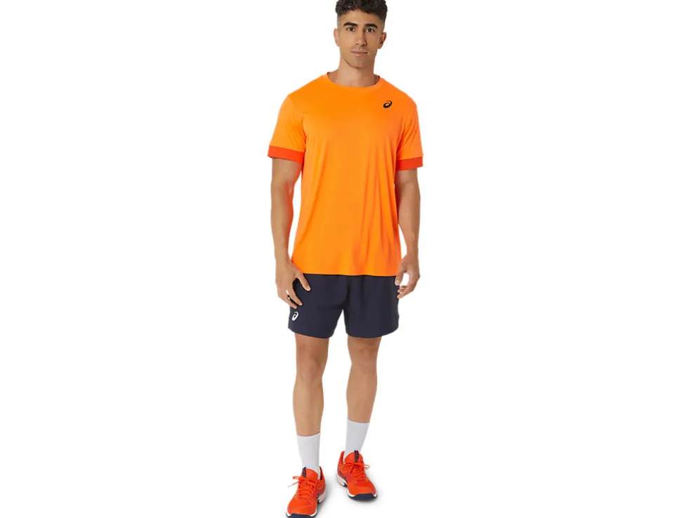 Kleding | Shirts met korte mouwen>ASICS COURT SS TOP Shocking Orange/Koi