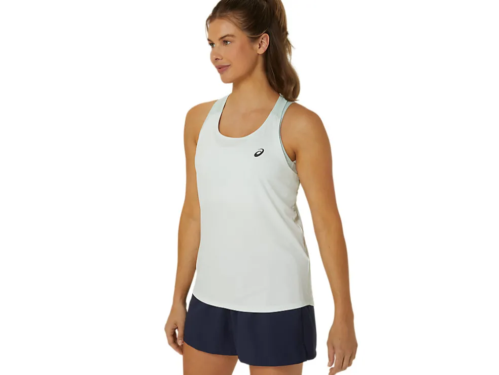 Kleding | Shirts met korte mouwen>ASICS COURT TANK Pale Mint/Pale Blue