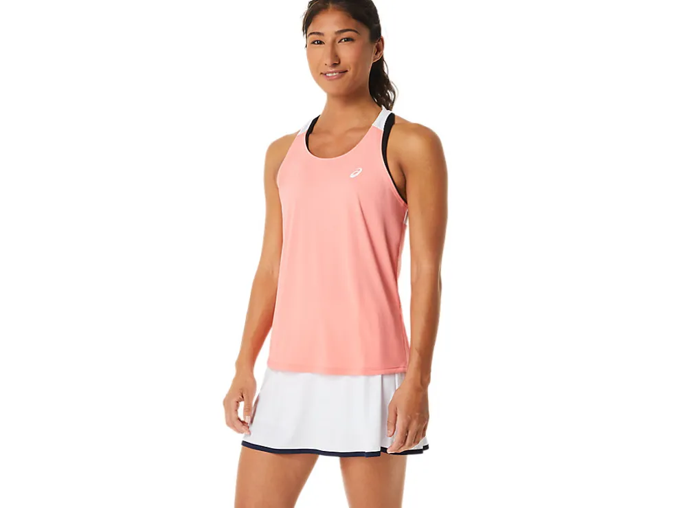 Kleding | Tennis>ASICS COURT TANK Guava/Brilliant White