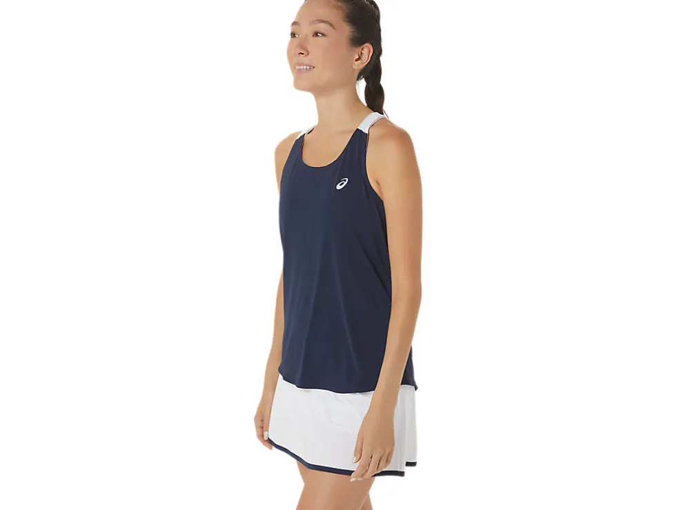 Kleding | Tennis>ASICS COURT TANK Midnight/Brilliant White