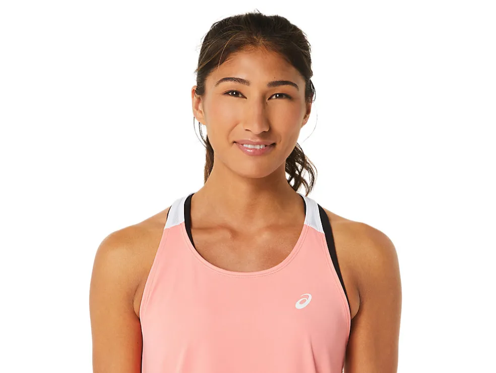 Kleding | Tennis>ASICS COURT TANK Guava/Brilliant White