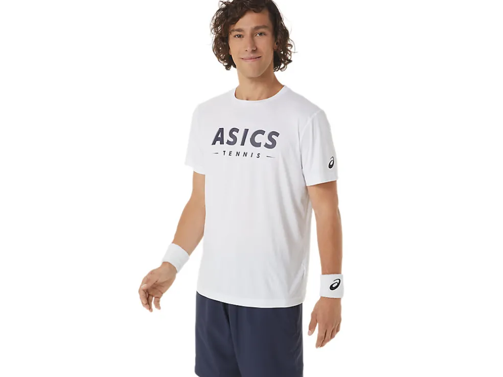 Kleding | Tennis>ASICS COURT TENNIS GRAPHIC TEE Brilliant White