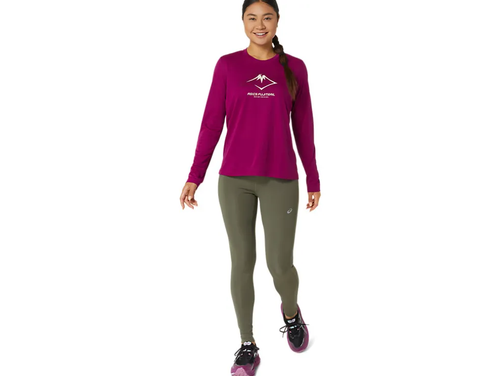 Kleding | Trail running>ASICS FUJITRAIL LOGO LS TOP Blackberry/Birch