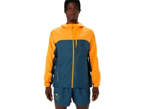 Trail running | Kleding>ASICS FUJITRAIL PACKABLE JACKET Fellow Yellow/Magnetic Blue