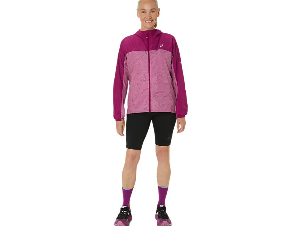 Kleding | Trail running>ASICS FUJITRAIL PACKABLE JACKET Soft Berry/Blackberry