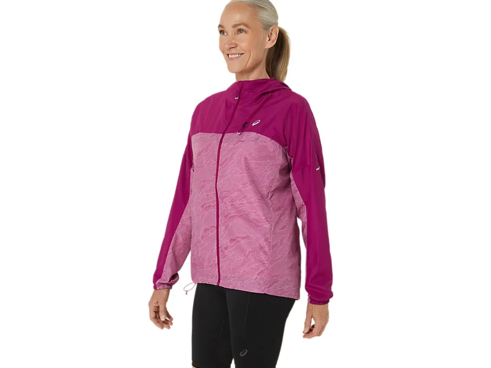 Kleding | Trail running>ASICS FUJITRAIL PACKABLE JACKET Soft Berry/Blackberry