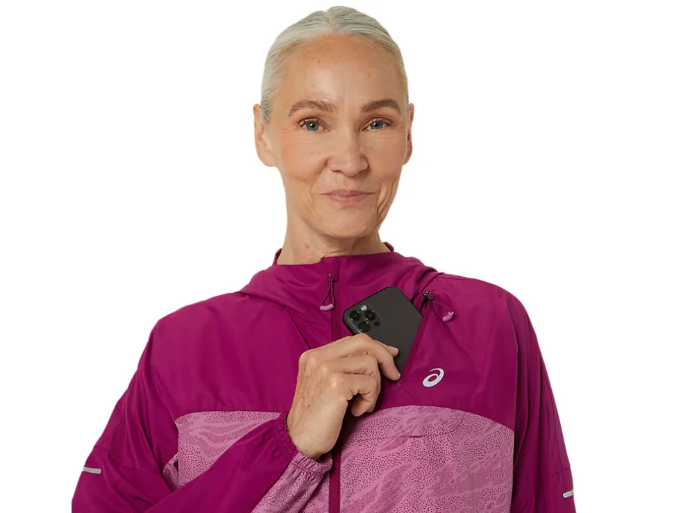 Kleding | Trail running>ASICS FUJITRAIL PACKABLE JACKET Soft Berry/Blackberry