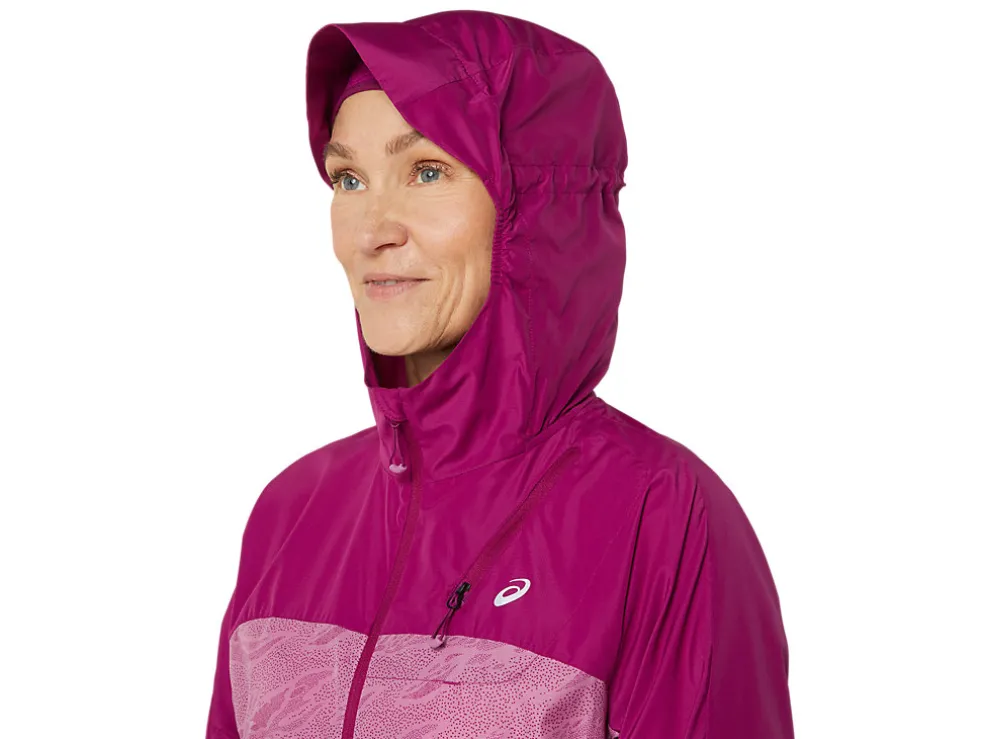 Kleding | Trail running>ASICS FUJITRAIL PACKABLE JACKET Soft Berry/Blackberry