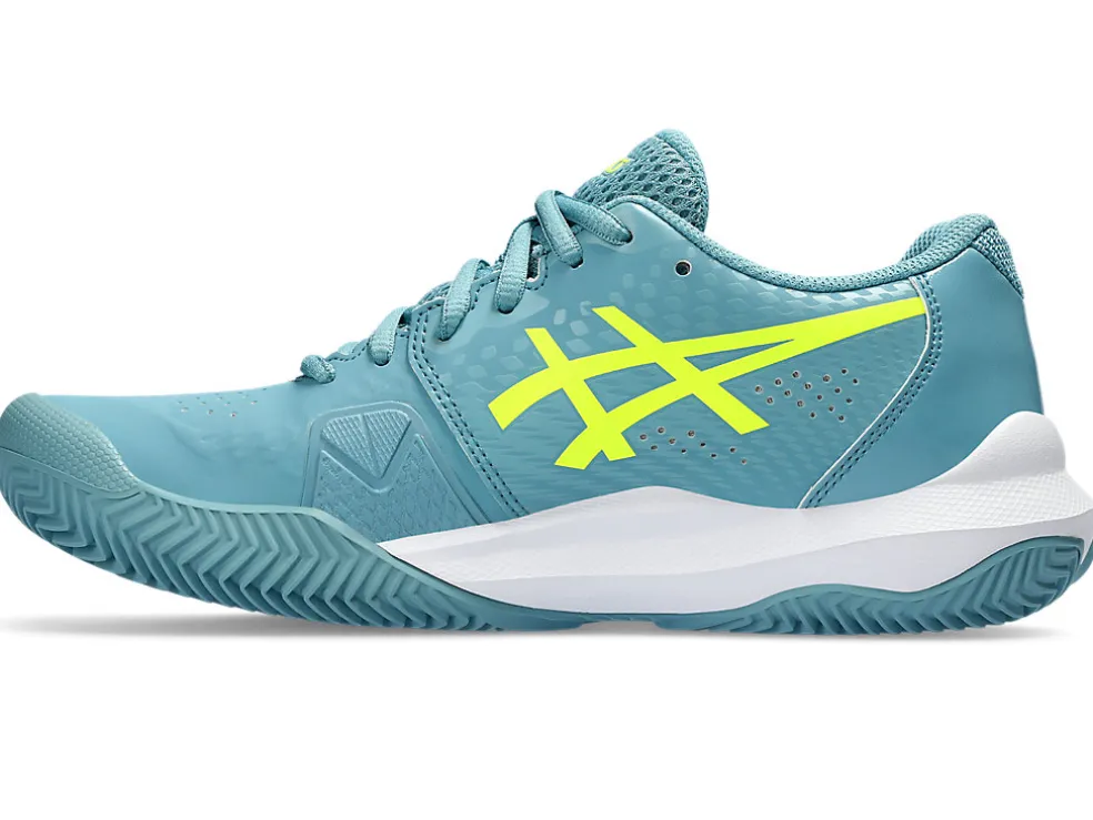 Tennisschoenen | Tennis>ASICS GEL-CHALLENGER 14 CLAY Gris Blue/Safety Yellow