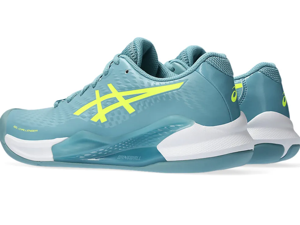 Tennisschoenen | Tennis>ASICS GEL-CHALLENGER 14 INDOOR Gris Blue/Safety Yellow
