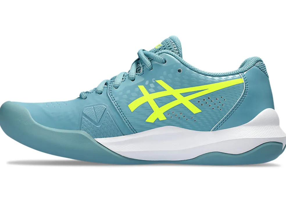 Tennisschoenen | Tennis>ASICS GEL-CHALLENGER 14 INDOOR Gris Blue/Safety Yellow