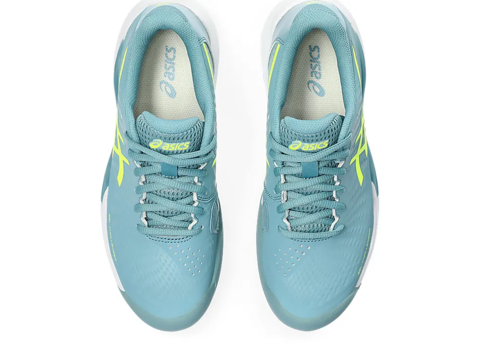 Tennisschoenen | Tennis>ASICS GEL-CHALLENGER 14 INDOOR Gris Blue/Safety Yellow