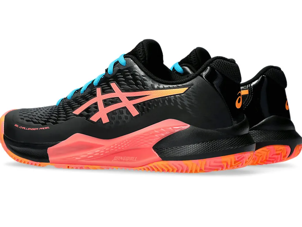Padel | Padel>ASICS GEL-CHALLENGER 14 PADEL Black/Blazing Coral