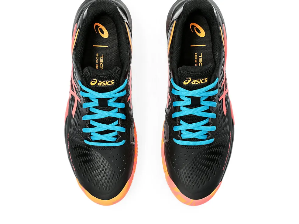 Padel | Padel>ASICS GEL-CHALLENGER 14 PADEL Black/Blazing Coral