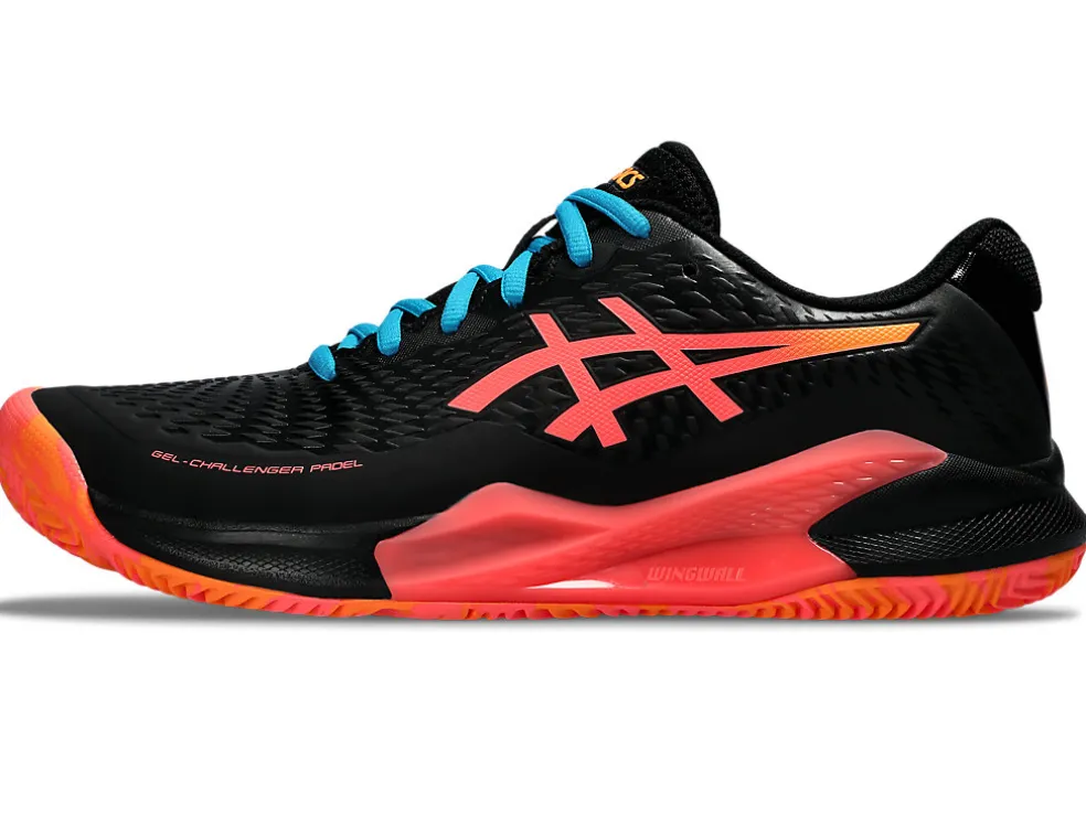 Padel | Padel>ASICS GEL-CHALLENGER 14 PADEL Black/Blazing Coral