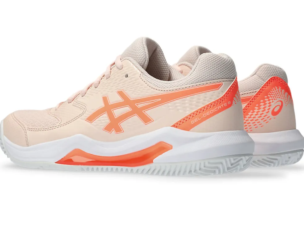 Tennisschoenen | Tennis>ASICS GEL-DEDICATE 8 CLAY Pearl Pink/Sun Coral