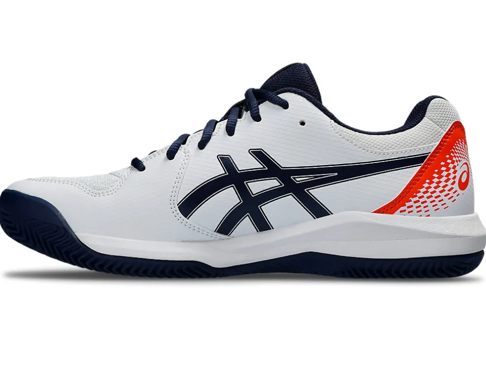 Tennisschoenen | Tennis>ASICS GEL-DEDICATE 8 CLAY White/Blue Expanse