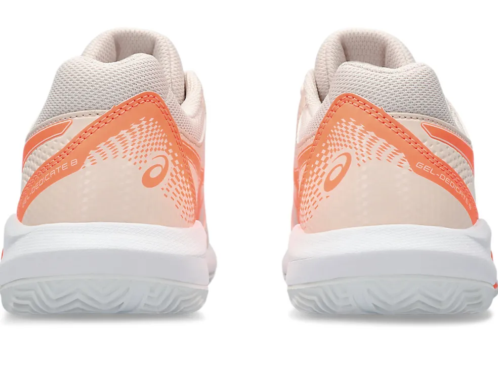 Tennisschoenen | Tennis>ASICS GEL-DEDICATE 8 CLAY Pearl Pink/Sun Coral