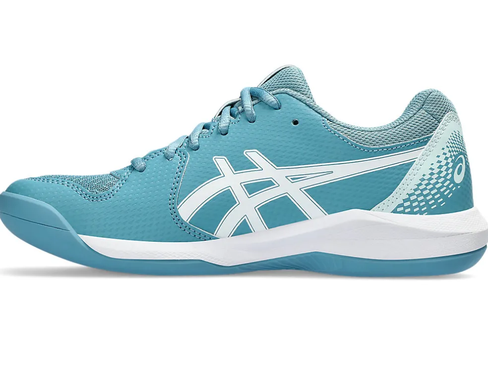 Tennisschoenen | Tennis>ASICS GEL-DEDICATE 8 INDOOR Gris Blue/White