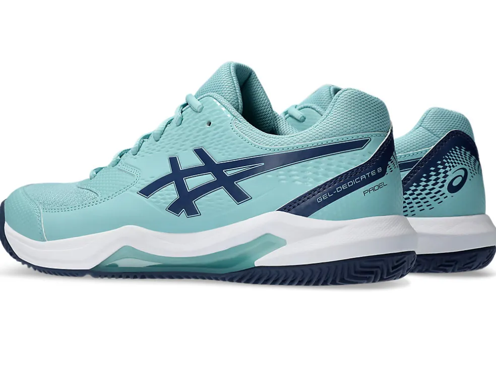 Padel | Padel>ASICS GEL-DEDICATE 8 PADEL Teal Tint/Thunder Blue