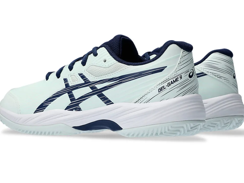 Tennisschoenen | Tennis>ASICS GEL-GAME 9 GS CLAY/OC Pale Mint/Blue Expanse