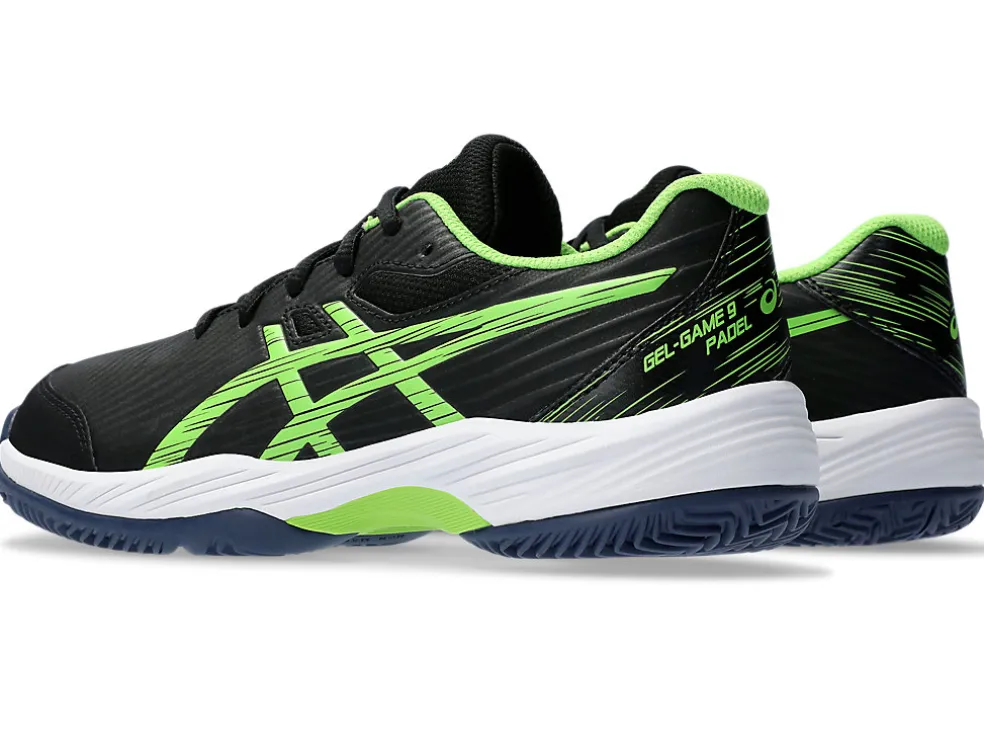Padel | Andere sporten>ASICS GEL-GAME 9 PADEL GS Black/Electric Lime