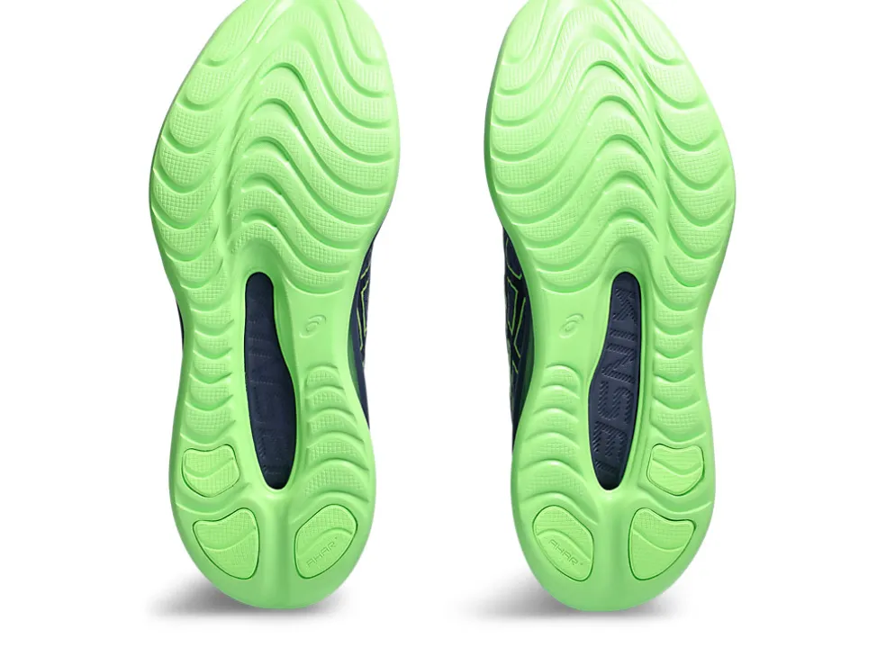 Run faster | Hardloopschoenen>ASICS GEL-KINSEI MAX Thunder Blue/Electric Lime