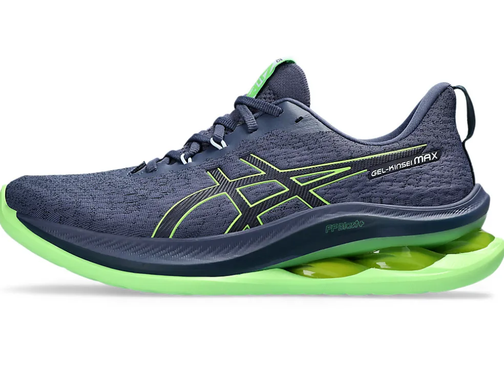 Run faster | Hardloopschoenen>ASICS GEL-KINSEI MAX Thunder Blue/Electric Lime