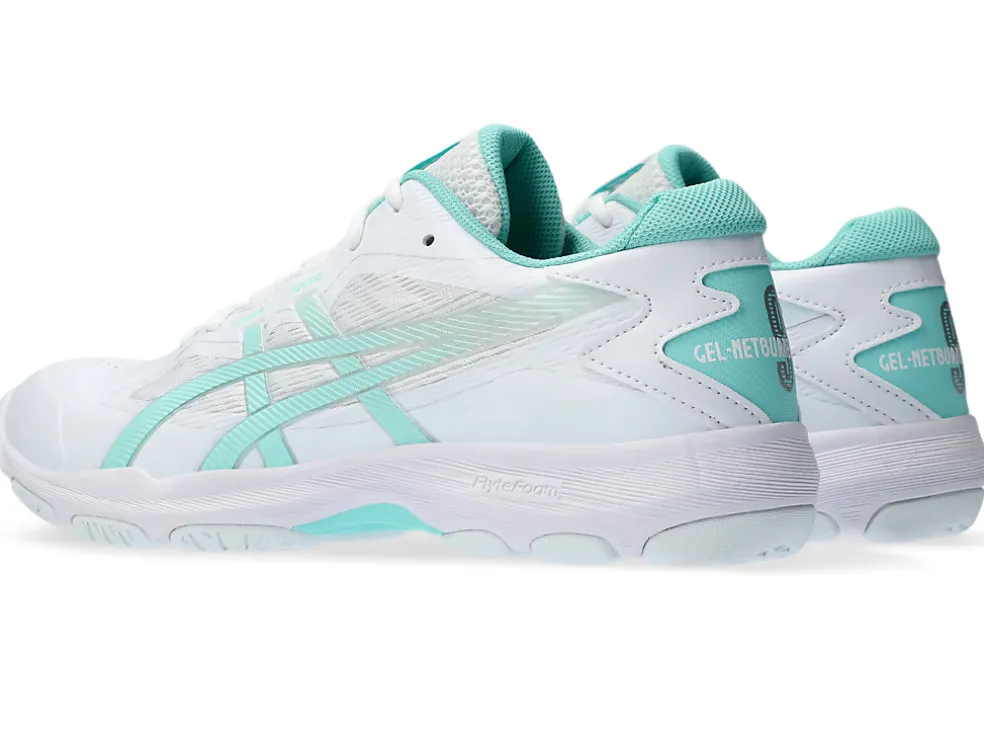 Netbal | Netbal>ASICS GEL-NETBURNER ACADEMY 9 White/Illuminate Mint