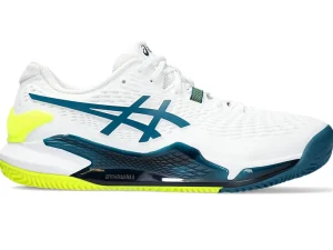 GEL-RESOLUTION™ | Tennisschoenen>ASICS GEL-RESOLUTION 9 CLAY White/Restful Teal