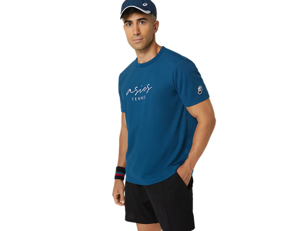 Kleding | Shirts met korte mouwen>ASICS MEN CLASSIC GRAPHIC TEE Mako Blue
