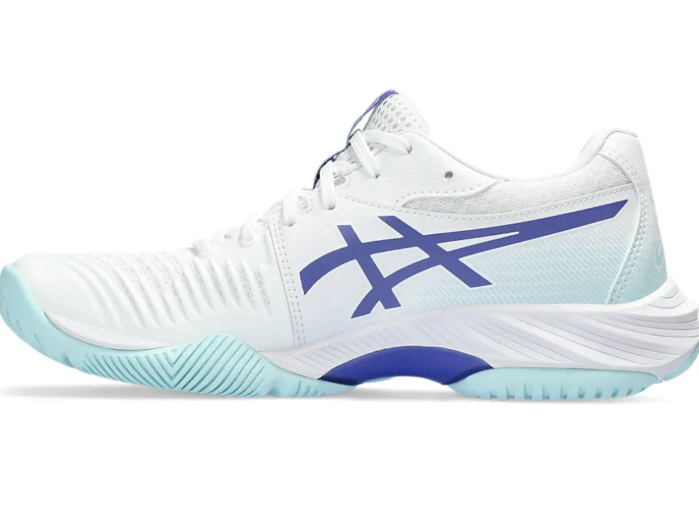 Netbal | Squash & badminton>ASICS NETBURNER BALLISTIC FF 3 White/Blue Violet