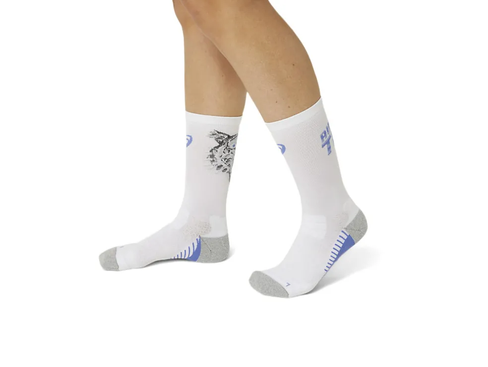 Hardlopen | Sokken>ASICS PERFORMANCE RUN SOCK CREW Brilliant White/Sapphire