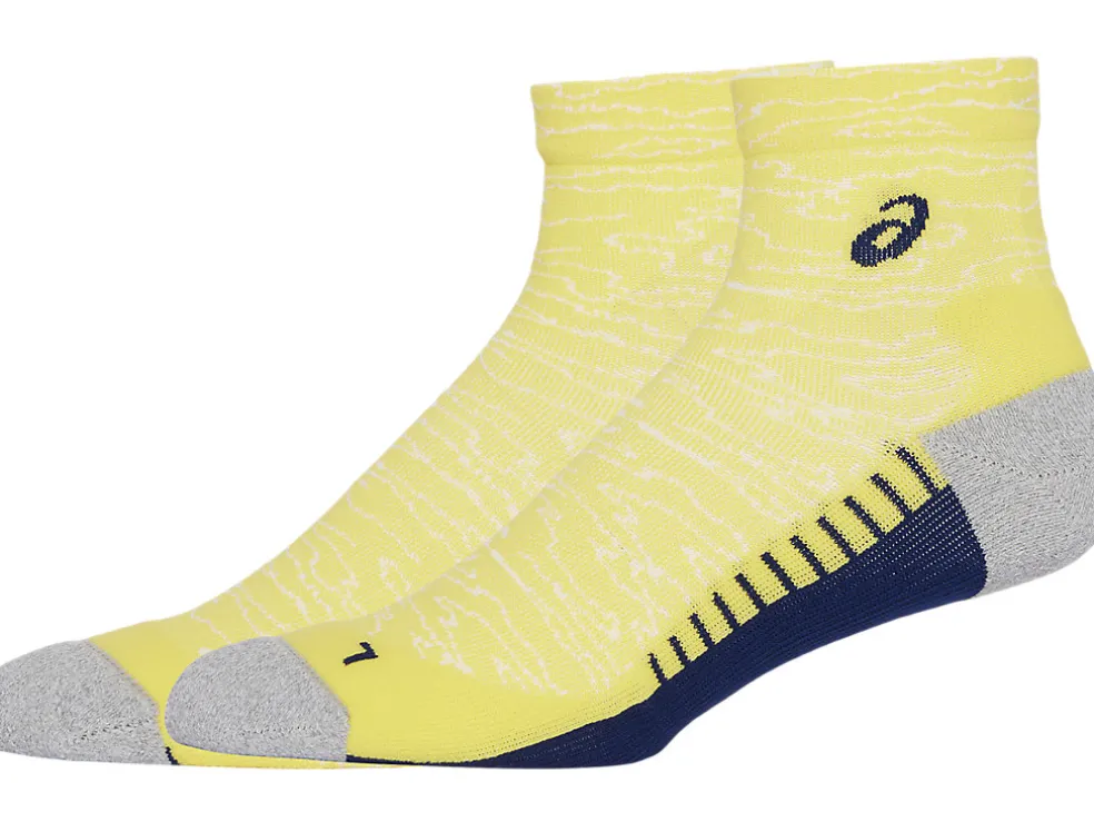 Hardlopen | Sokken>ASICS PERFORMANCE RUN SOCK QUARTER Bright Yellow/Blue Expanse