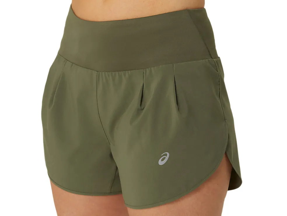 Kleding | Hardlopen>ASICS ROAD 3.5IN SHORT Mantle Green