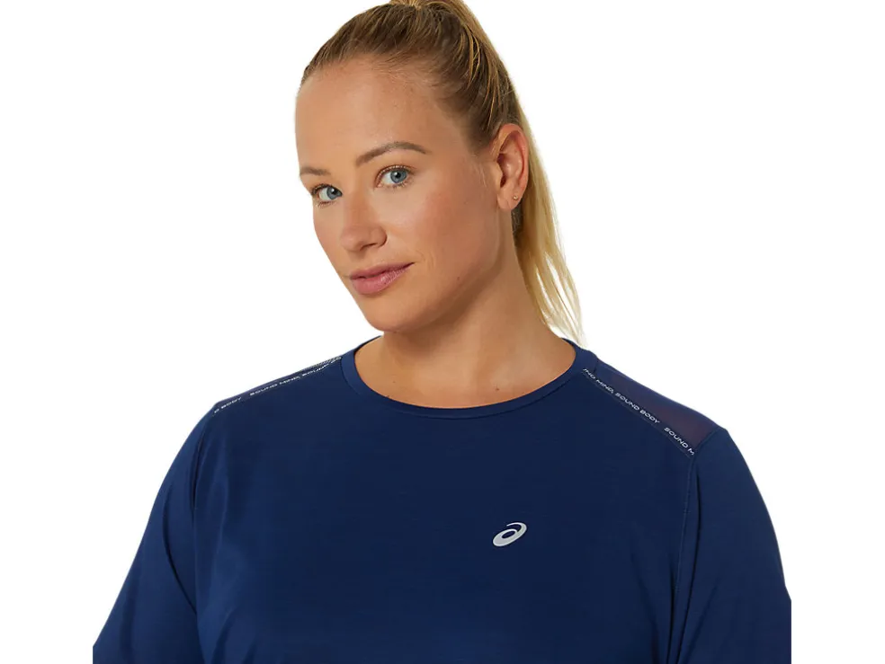 Kleding | Hardlopen>ASICS ROAD SS TOP Blue Expanse