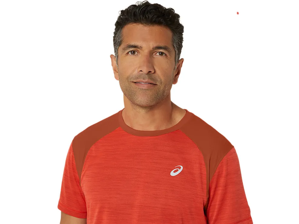 Kleding | Hardlopen>ASICS ROAD SS TOP True Red/Spice Latte