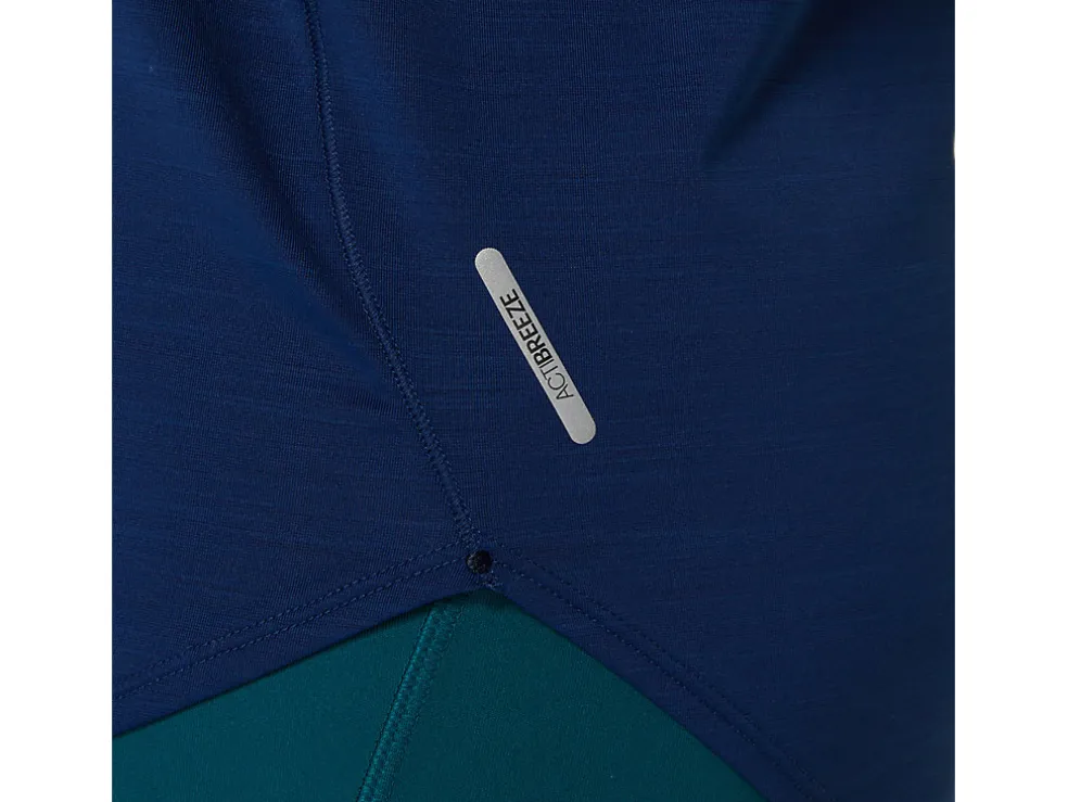 Kleding | Hardlopen>ASICS ROAD SS TOP Blue Expanse