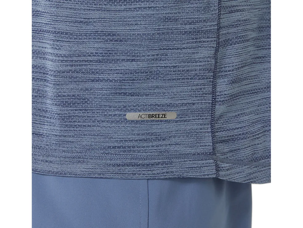 Kleding | Hardlopen>ASICS ROAD SS TOP Denim Blue/Thunder Blue