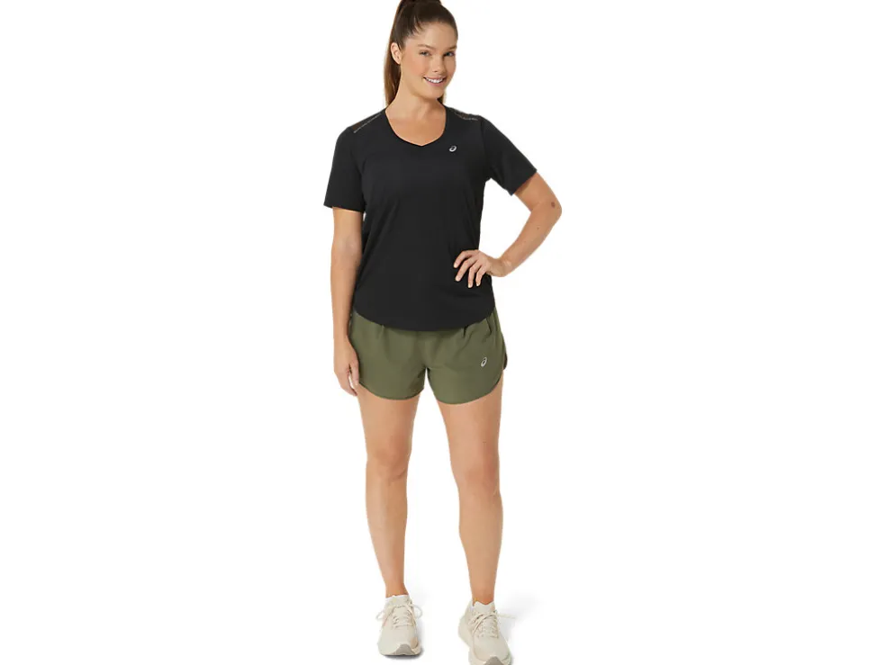 Kleding | Hardlopen>ASICS ROAD V-NECK SS TOP Performance Black