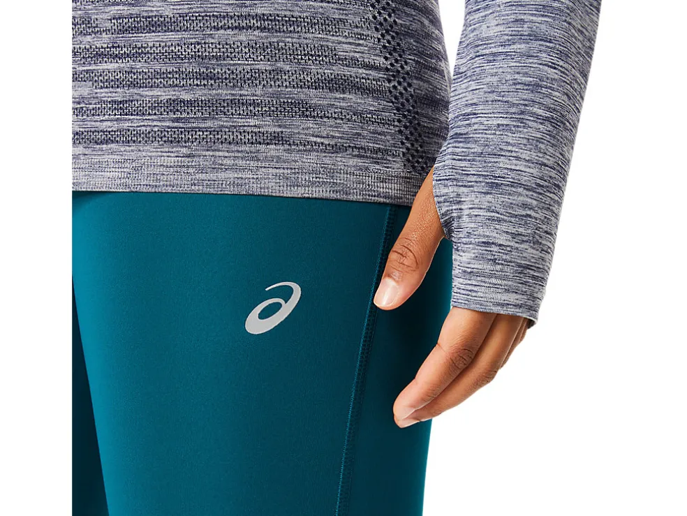 Kleding | Hardlopen>ASICS SEAMLESS LS TOP Aurora Green/Blue Expanse